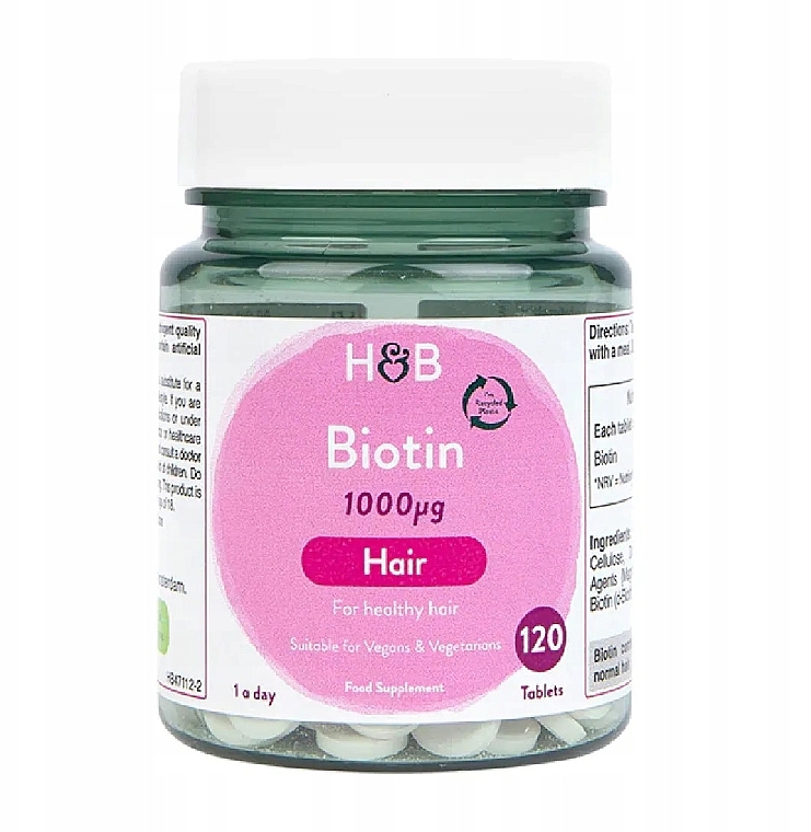 Пищевая добавка «Биотин», 1000 Mg - Holland & Barrett Biotin 1000 Mg — фото N4