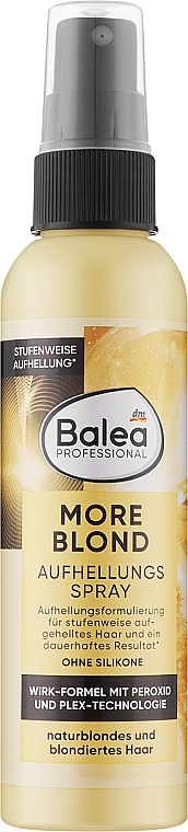Освітлювальний спрей для світлого волосся "More Blond" - Balea Brightening Spray — фото N1