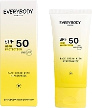 Парфумерія, косметика Зволожувальний сонцезахисний крем для обличчя з ніацинамідом - EveryBody Face Cream With Niacinamide SPF 50