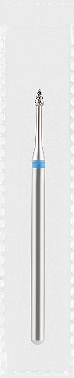 Фреза алмазная синяя "Оливка конусная", диаметр 1,4 мм, длина 3 мм - Divia DF008-14-B — фото N1