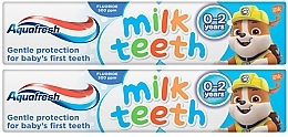 Парфумерія, косметика Набір - Aquafresh Milk Teeth (toothpaste/2x50ml)