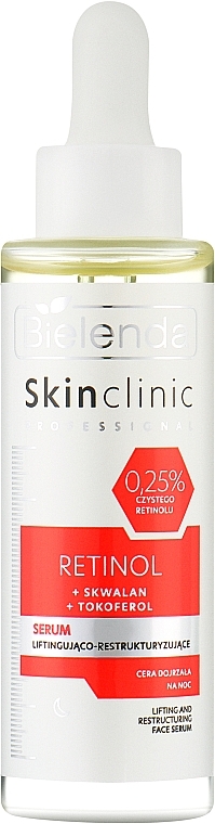 Ліфтингова нічна сироватка для обличчя - Bielenda Skin Clinic Professional