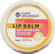 Натуральний аюрведичний бальзам для губ "Кавун" з бджолиним воском і медом - Khadi Organique Watermelon Lip Balm — фото N1