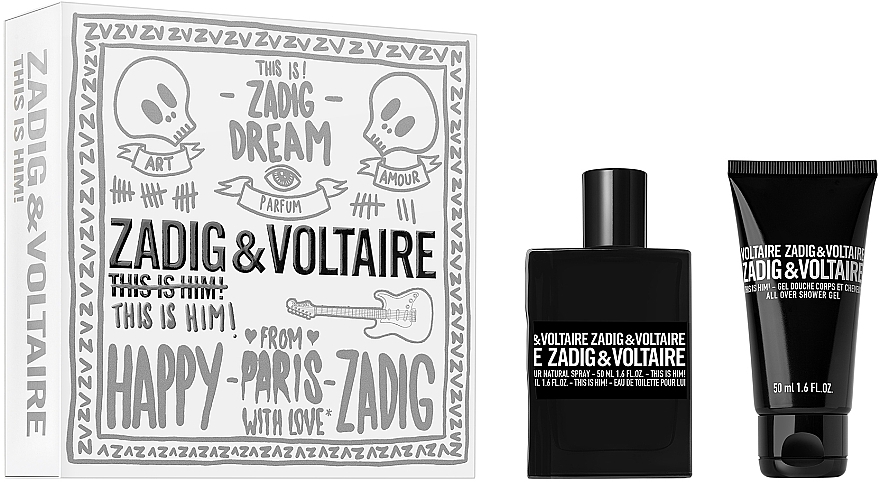 Zadig & Voltaire This Is Him - Набір (edt/50ml + sh/gel/50ml) — фото N1