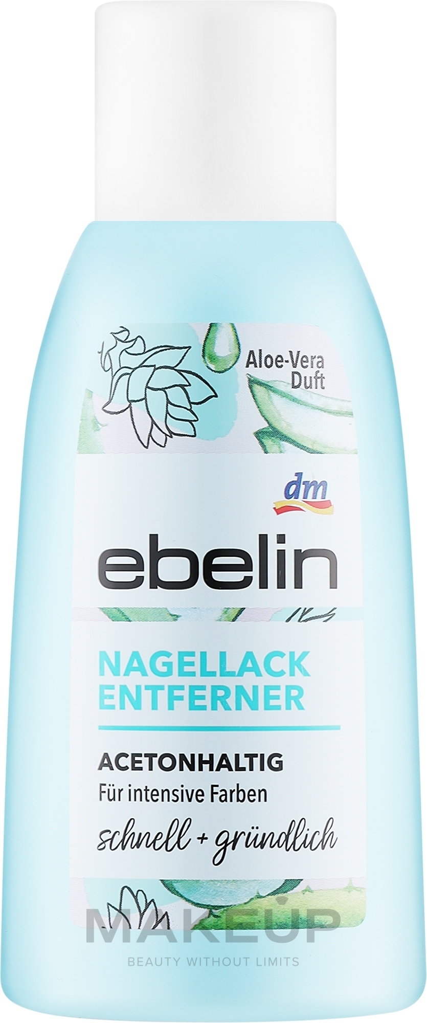 Жидкость для снятия лака с ацетоном - Ebelin Nagellack Entferner Aloe Vera — фото 125ml