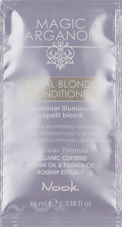 Кондиционер для сияния светлых волос - Nook Magic Arganoil Ritual Blonde Conditioner (пробник)