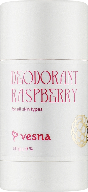 Натуральный парфюмированный дезодорант с пробиотиком и малиной - Vesna — фото N1
