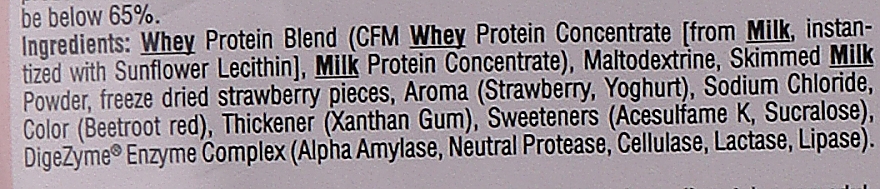 Сывороточный протеин с кусочками клубники - PureGold Protein Whey Dessert Strawberry Yoghurt — фото N2