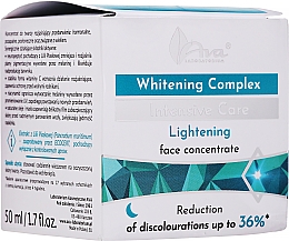 Нічний концентрат для обличчя - AVA Laboratorium Whitening Complex Intensive Care Lightening Face Concentrate — фото N2