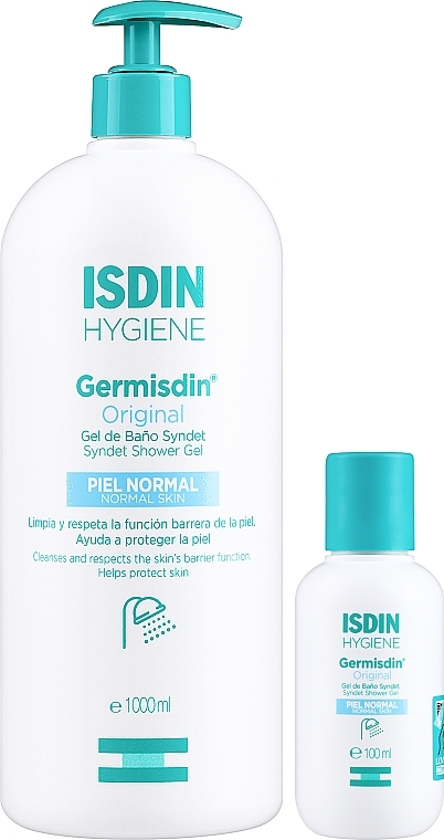 Набор - Isdin Germisdin Original (sh/gel/1000ml + sh/gel/100ml) — фото N1