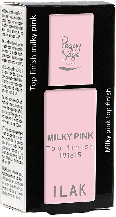Топове покриття для нігтів  - Peggy Sage Top Finish Milky Pink I-Lak — фото N2