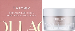 Нічний антивіковий крем для обличчя та шиї з бакучіолом - Trimay Collagen Bakuchiol Night Face & Neck Cream — фото N2