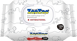 Духи, Парфюмерия, косметика Влажные салфетки для рук и тела "Антибактериальные" с клапаном - ZooZoo