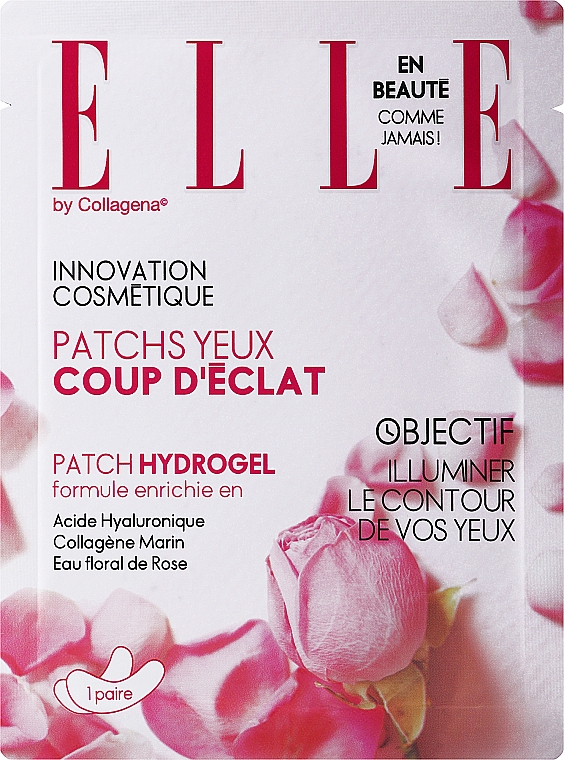Гидрогелевые патчи с розовой водой - Collagena Paris Elle Hydrogel Patches — фото N1