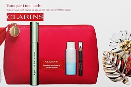 Духи, Парфюмерия, косметика Набор - Clarins All For Your Eyes Gift Set (mascara/8ml + remover/10ml + eye/pencil/0.39g + bag/1pc)