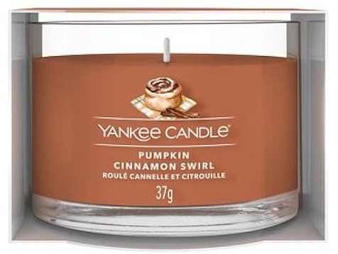 Ароматична мінісвічка в склянці - Yankee Candle Pumpkin Cinnamon Swirl — фото N1