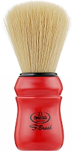 Парфумерія, косметика Помазок для гоління з поліестеру, червоний - Omega S-Brush Fiber Shaving Brush