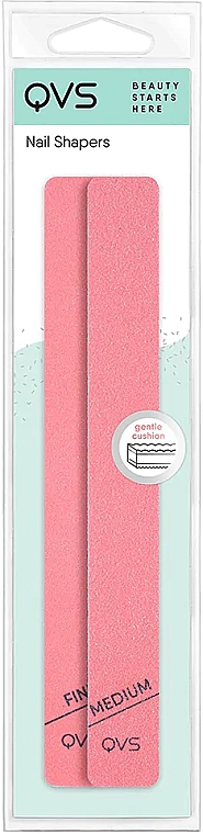 Пилочка для ногтей, розовая - QVS Nail File  — фото N1