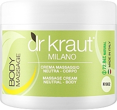 Духи, Парфюмерия, косметика Нейтральный массажный крем для тела - Dr.Kraut Neutral Massage Cream Body