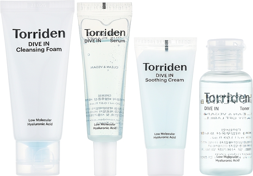 Набор - Torriden Dive-In Kit (cr/20ml + foam/30ml + toner/50ml + serum/20ml) — фото N2