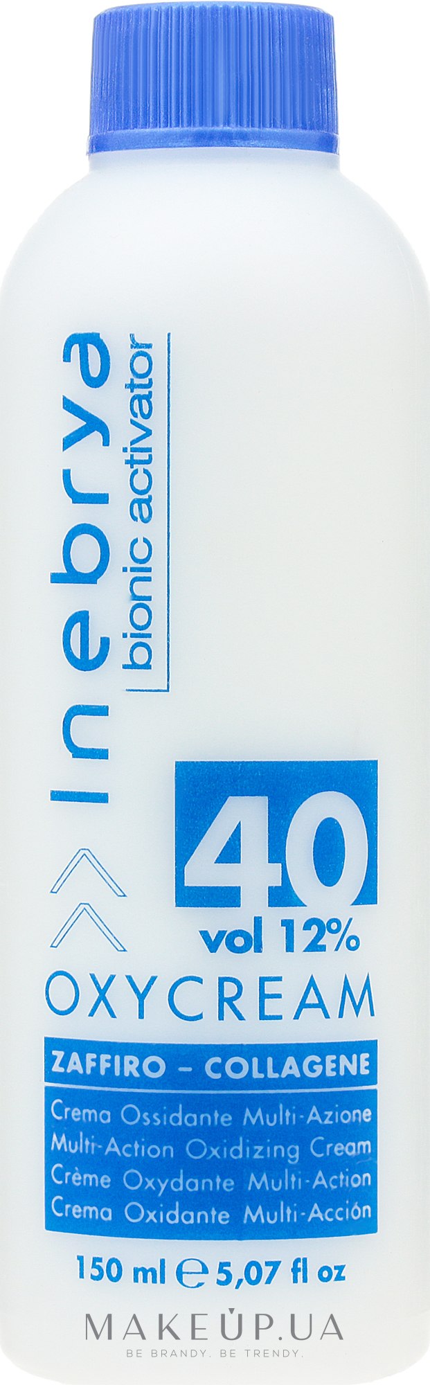 Окси-крем "Сапфир-коллаген" 40, 12% - Inebrya Bionic Activator Oxycream 40 Vol 12% — фото 150ml
