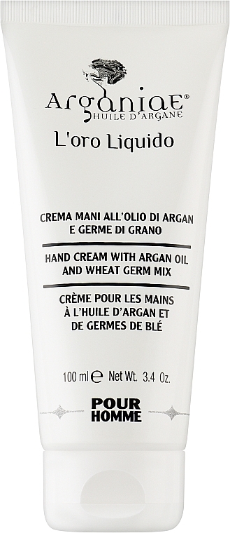 Крем для рук, мужской - Arganiae Hand Cream With Argan Oil For Men — фото N1