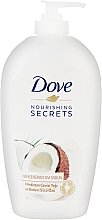 Рідке мило для рук "Кокосова олія і мигдалеве молочко" - Dove Nourishing Secrets Restoring Ritual Hand Wash — фото N3