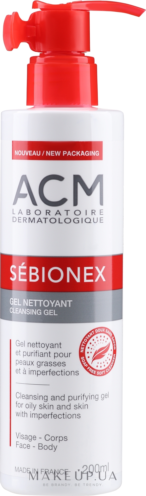 Пенящийся гель для жирной кожи - ACM Laboratoires Sebionex Cleansing Purifying Gel — фото 200ml