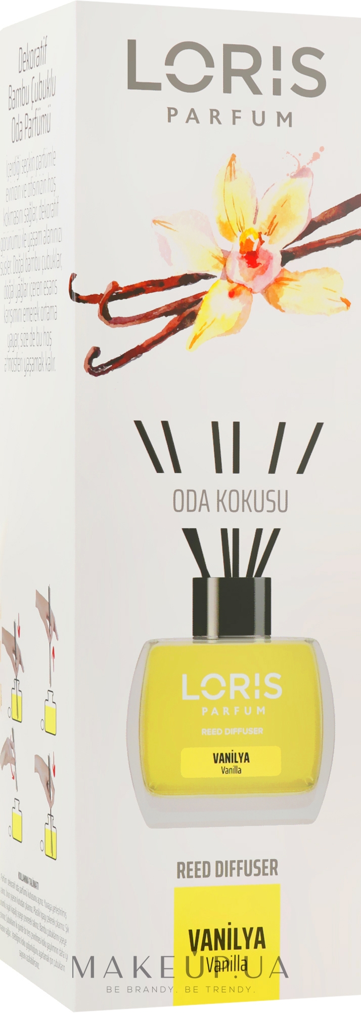 Аромадифузор «Ваніль» - Loris Parfum Exclusive Vanilla Reed Diffuser — фото 120ml