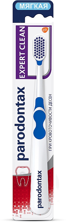 Зубная щетка "Эксперт чистоты", экстрамягкая, голубая - Parodontax — фото N1
