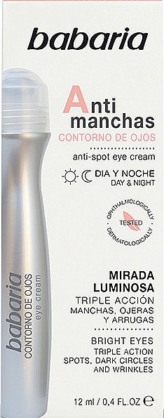 Крем для контуру очей - Babaria Anti Spot Eye Cream — фото N1
