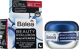 Нічний крем для обличчя - Balea Beauty Hyaluron — фото N2