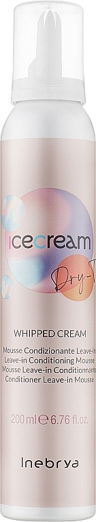 ПОДАРОК! Несмываемый мусс-кондиционер для волос - Inebrya Ice Cream Dry-T Whipped Cream — фото N1