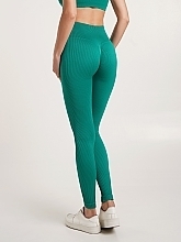 Леггинсы женские "LEGGINGS RIB", emerald - Giulia — фото N3