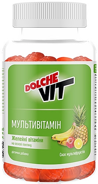 Желейні вітаміни на основі пектину "Мультівітамін" - Dolche Vit — фото N1