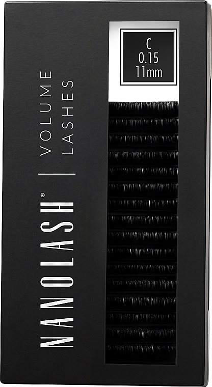Накладные ресницы C, 0.15 (11 мм) - Nanolash Volume Lashes — фото N9
