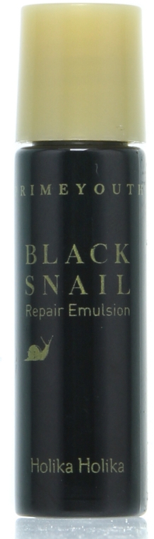 Омолаживающая восстанавливающая эмульсия с экстрактом черной улитки - Holika Holika Prime Youth Black Snail Repair Emulsion (мини)