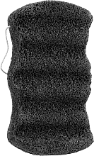 Парфумерія, косметика Спонж для вмивання конжаковий "Хвиля", чорний - Cosmo Shop Konjac Sponge Craft Box