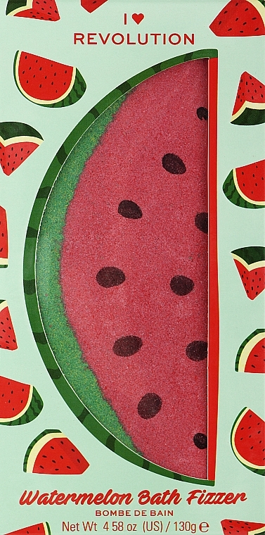 Бомбочка для ванны - I Heart Revolution Watermelon Bath Fizzer — фото N1