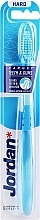 Парфумерія, косметика Зубна щітка жорстка Target, блакитна без візерунків - Jordan Target Teeth & Gums Hard