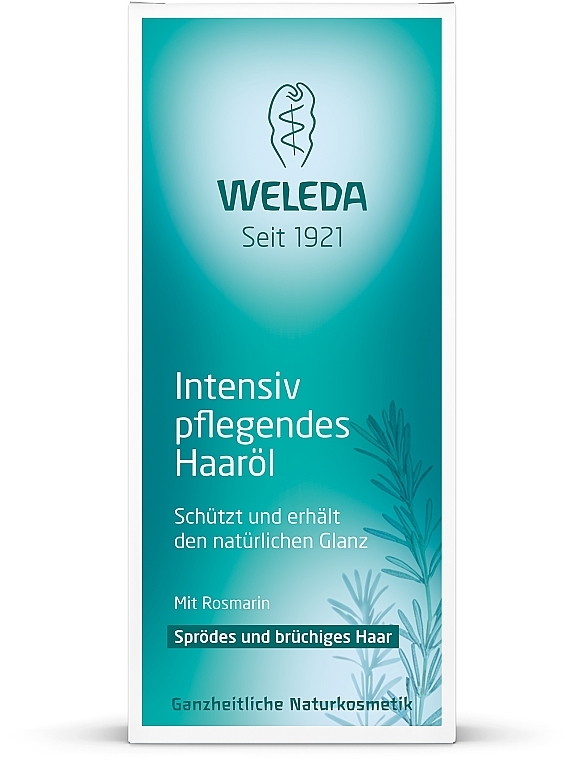 Масло-питание для сухих и ломких волос с экстрактом розмарина - Weleda Intensiv Pflegendes Haaröl — фото N2