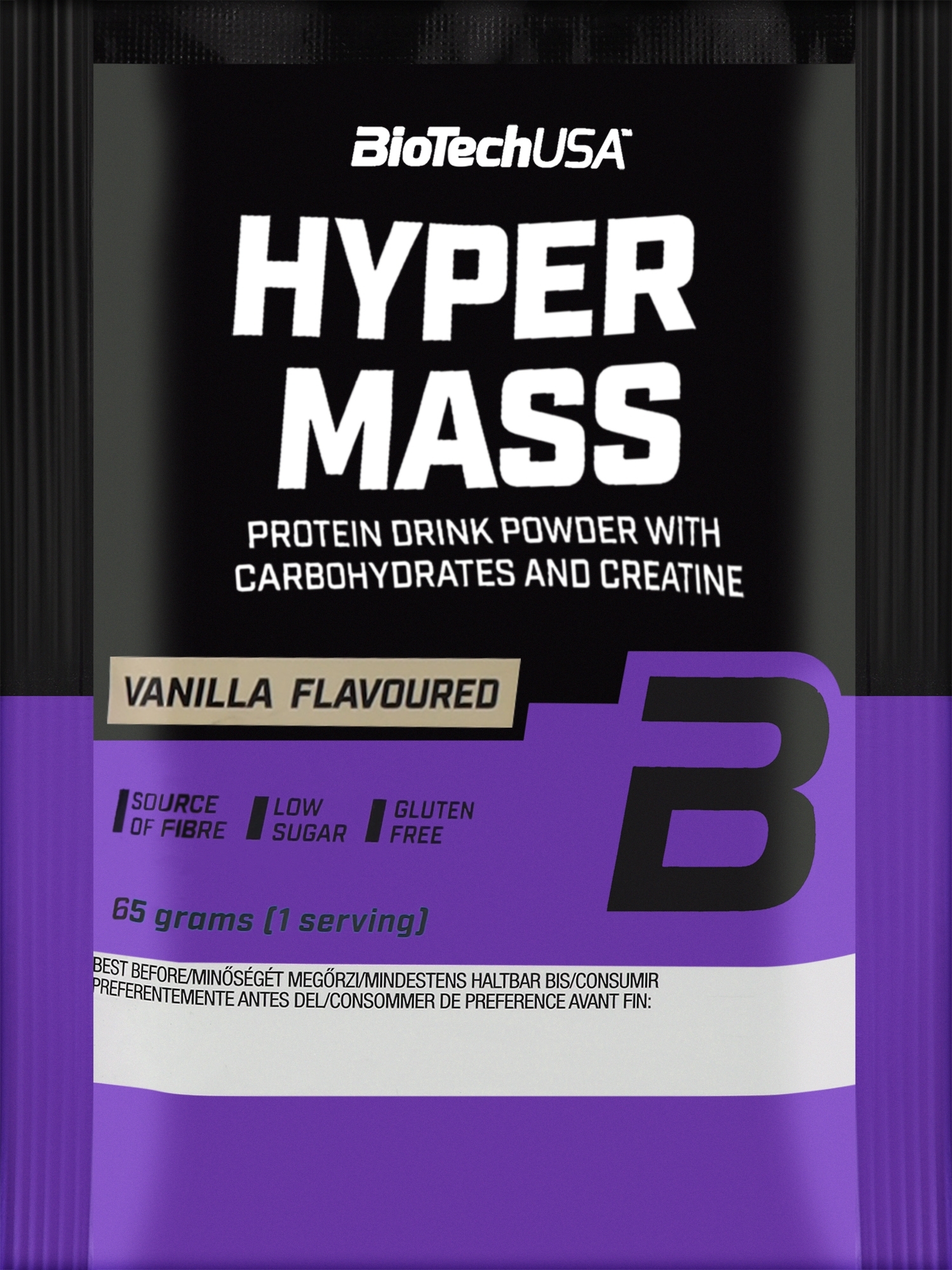 Гейнер со вкусом ванили - BioTech Hyper Mass Vanilla 5000 — фото 65g