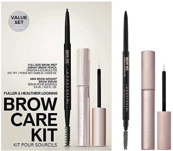 Набор - Anastasia Beverly Hills Brow Care Kit Taupe (br/Serum/3.5g + br/Pencil/0.0085g) — фото N1