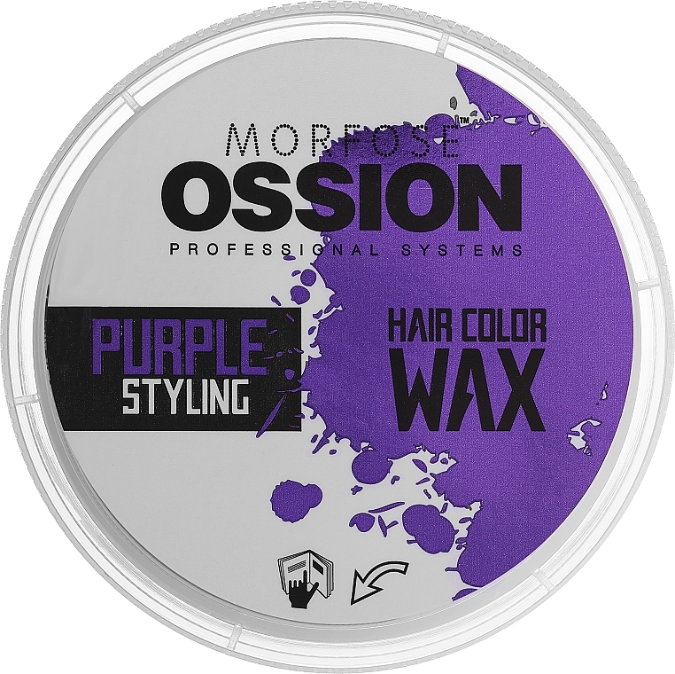 Фіолетовий віск для укладання волосся - Morfose Ossion Hair Color Wax Purple Styling — фото N1