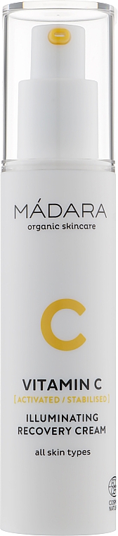 Зволожувальний відновлювальний крем для обличчя з вітаміном С - Madara Cosmetics Vitamin C Illuminating Recovery C Cream — фото N1
