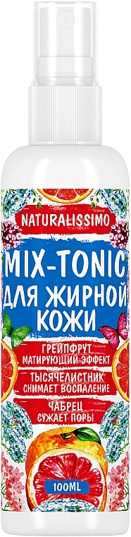 Мікс-тонік для жирної шкіри обличчя й тіла - Naturalissimo Mix-Tonic — фото N1