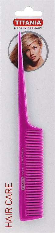 Расческа-планка с пластиковой ручкой 20,5 см, фиолетовая - Titania — фото N1