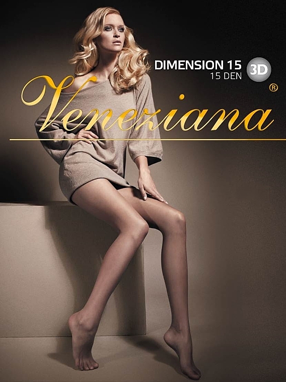 Колготки для женщин "Dimension 3D", 15 Den, nero - Veneziana — фото N1