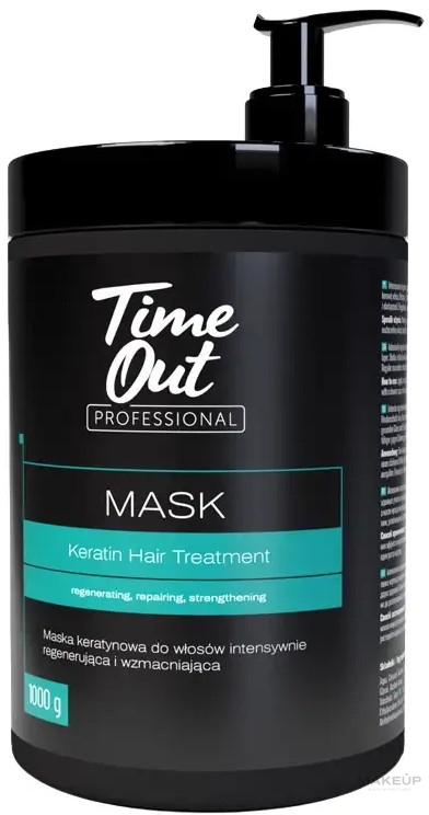 Восстанавливающая и укрепляющая маска для волос - Time Out Professional Keratin Hair Mask — фото 1000g