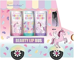 Парфумерія, косметика Набір - Baylis & Harding Beauticology Candy Beauty Lip Bus Gift Set (lip/gloss/3x8ml)